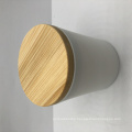 Bamboo Wood Lid For White porcelain Candle Jar